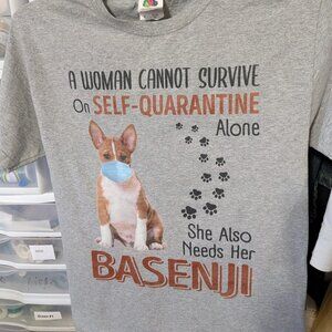 Basenji Dog T-Shirt Women's Small ~ Fruit of the Loom  Gently Used